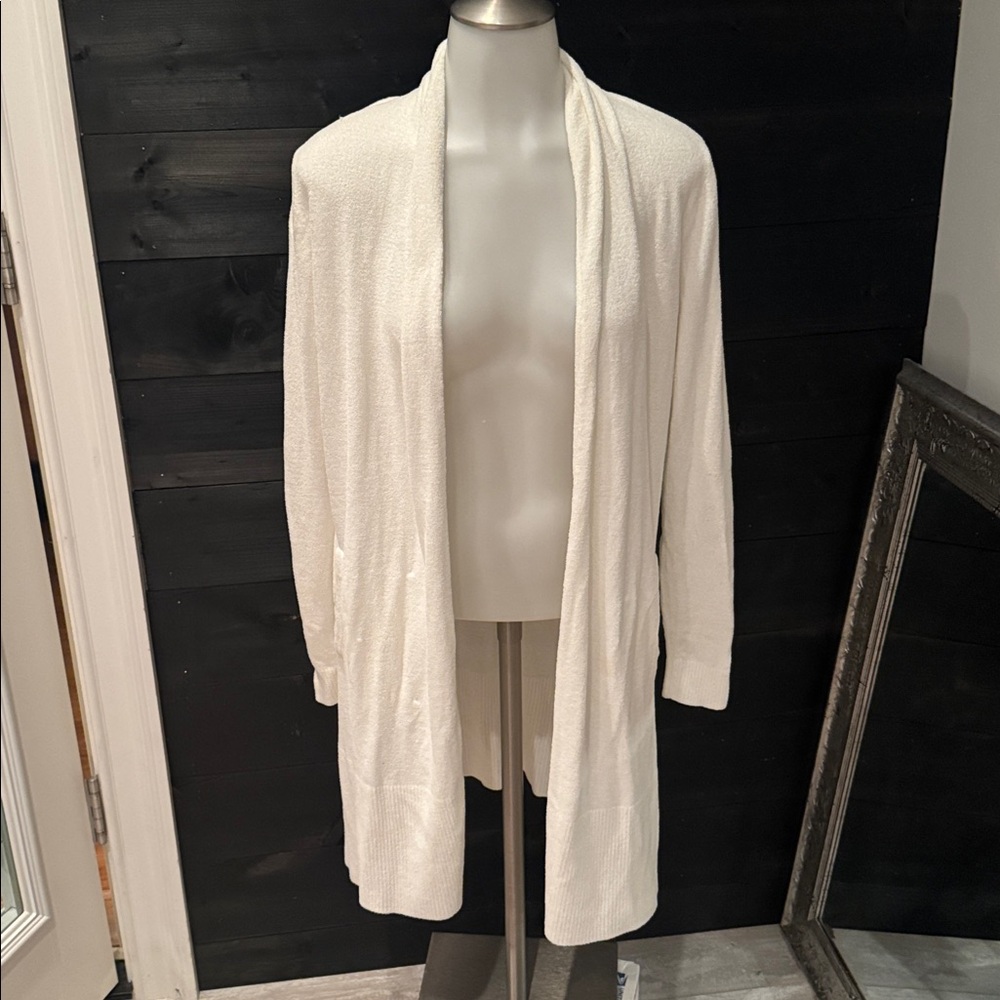 Barefoot Dreams CozyChic Ultra Lite‎ Open Front Cardigan White